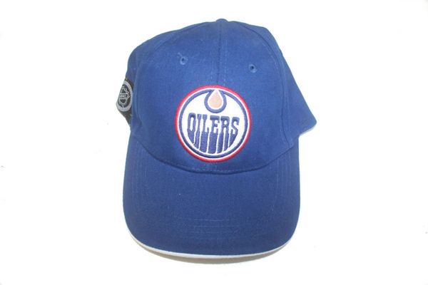 EDMONTON OILERS BLUE NHL HOCKEY LOGO HAT CAP .. NEW