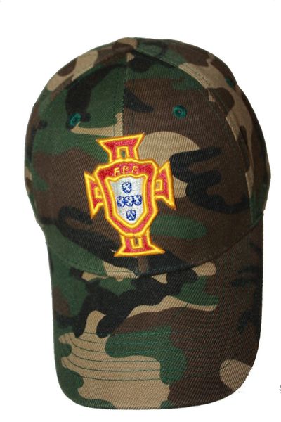 PORTUGAL CAMOUFLAGE FPF LOGO FIFA SOCCER WORLD CUP HAT CAP .. NEW