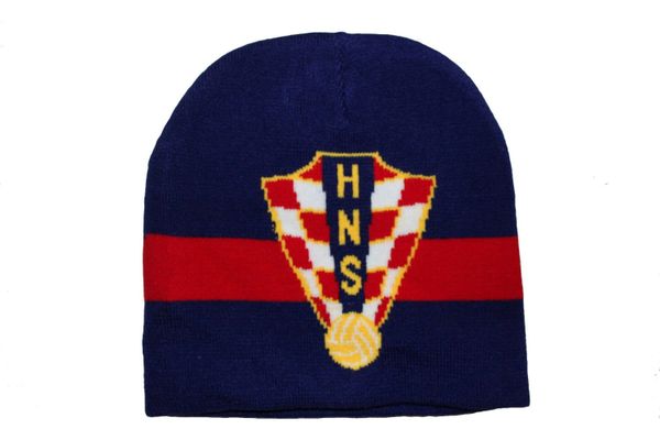 CROATIA BLUE RED HNS LOGO FIFA SOCCER WORLD CUP TOQUE HAT .. NEW