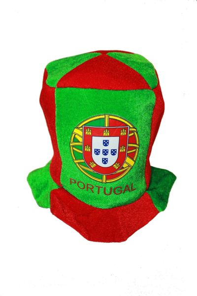 PORTUGAL COUNTRY FLAG CLOWN STYLE HAT FOR ADULTS & KIDS .. HIGH QUALITY .. NEW