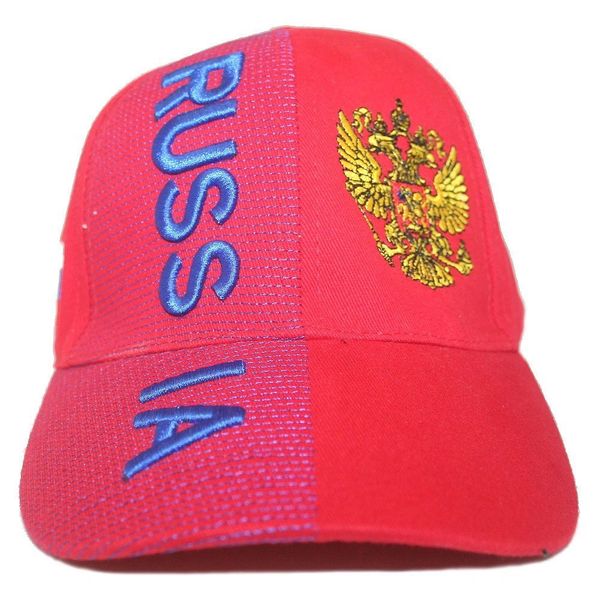 RUSSIA RED 2 - HEAD EAGLE EMBOSSED HAT CAP. FOR KIDS AGES : 6 - 10 YEARS OLD .. HIGH QUALITY .. NEW