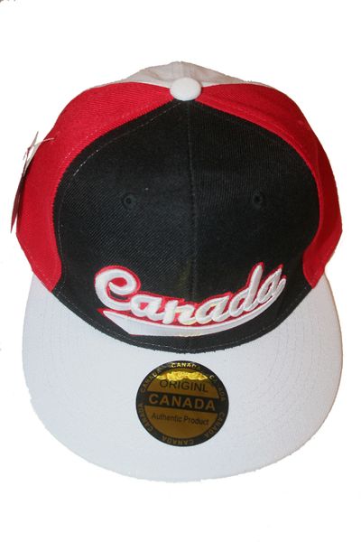 CANADA BLACK RED WHITE HIP HOP HAT CAP .. NEW