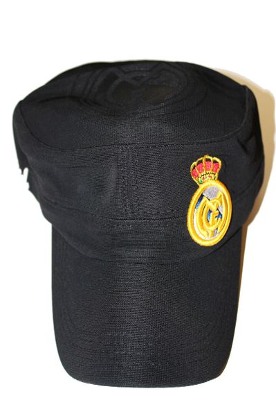REAL MADRID BLACK WITH LOGO FIFA SOCCER WORLD CUP EMBOSSED HAT CAP .. NEW
