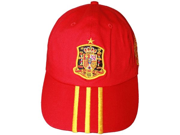 SPAIN RED WITH YELLOW STRIPES EMBOSSED HAT HAT CAP .. NEW