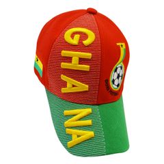 NEW GHANA YELLOW GREEN FIFA SOCCER WORLD CUP EMBOSSED HAT CAP .