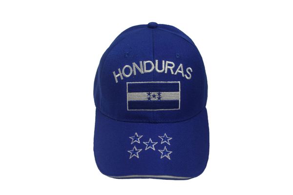 HONDURAS BLUE COUNTRY FLAG EMBOSSED HAT CAP .. NEW