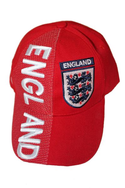 ENGLAND RED COUNTRY FLAG EMBOSSED HAT CAP .. NEW