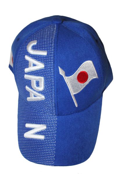 JAPAN BLUE COUNTRY FLAG EMBOSSED HAT CAP .. NEW