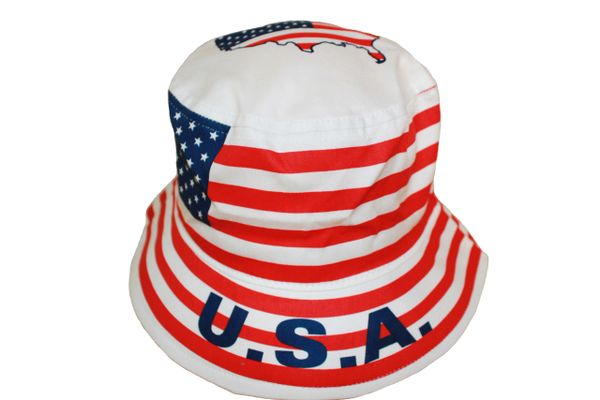 USA COUNTRY FLAG BUCKET HAT CAP .. NEW