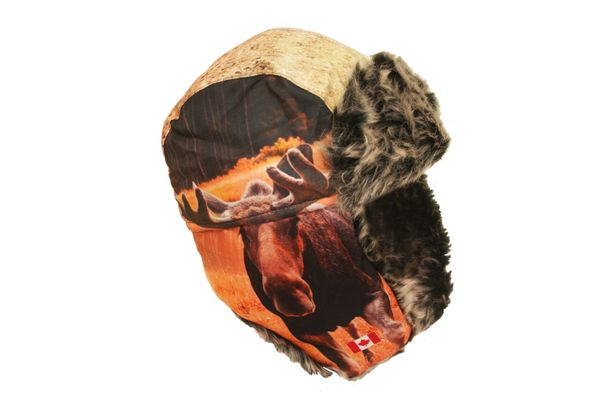 MOOSE CANADA ADULT TRAPPER FURRY WINTER HAT .. NEW