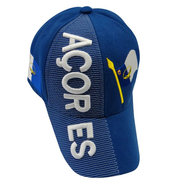 AZORES BLUE COUNTRY FLAG EMBOSSED HAT CAP .. NEW