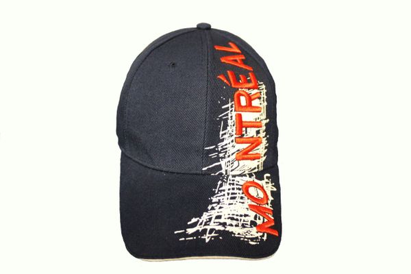MONTREAL TITLE WITH WHITE SKETCH' DRAWING BLUE EMBROIDERED HAT CAP