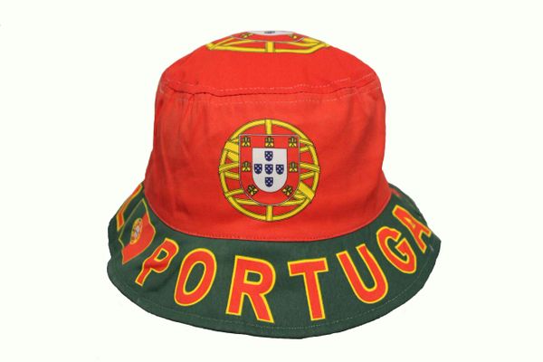 PORTUGAL COUNTRY FLAG ADULTS BUCKET HAT CAP SIZE 59 Cm OR 7 3/8