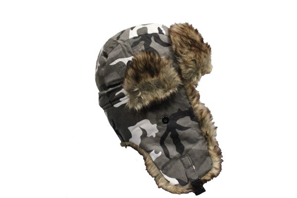 ARCTIC CAMOUFLAGE TRAPPER FURRY WINTER Hat
