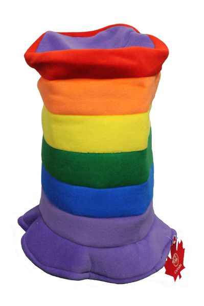 GAY & LESBIAN PRIDE RAINBOW 13" Inch TALL HAT
