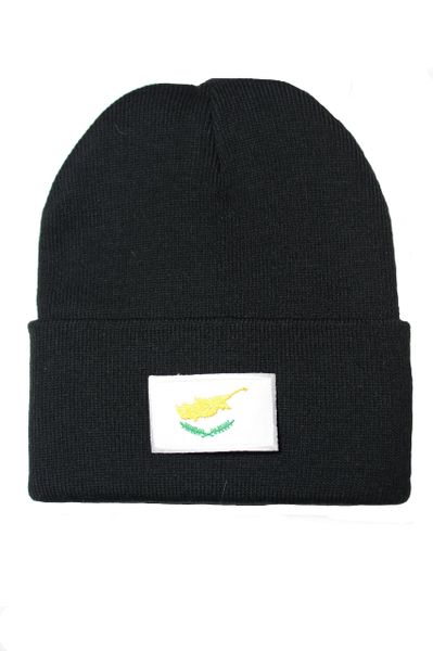 CYPRUS Country Flag BRIM Knitted HAT CAP choose your color BLACK, WHITE, RED, PINK, BLUE... NEW