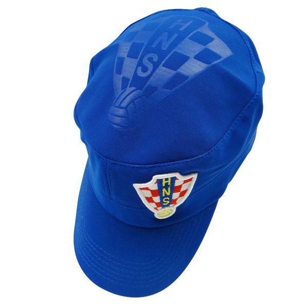 CROATIA BLUE HNS LOGO SOCCER WORLD CUP MILITARY STYLE HAT CAP .. HIGH QUALITY .. NEW