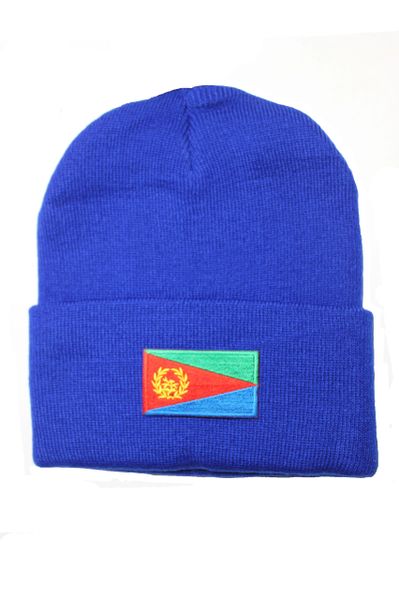 ERITREA Country Flag BRIM Knitted HAT CAP choose your color BLACK, WHITE, RED, PINK, BLUE... NEW