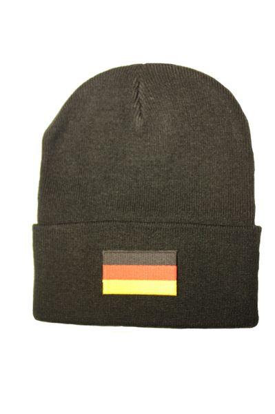 GERMANY Country Flag BRIM Knitted HAT CAP choose your color BLACK, WHITE, RED, PINK, BLUE... NEW
