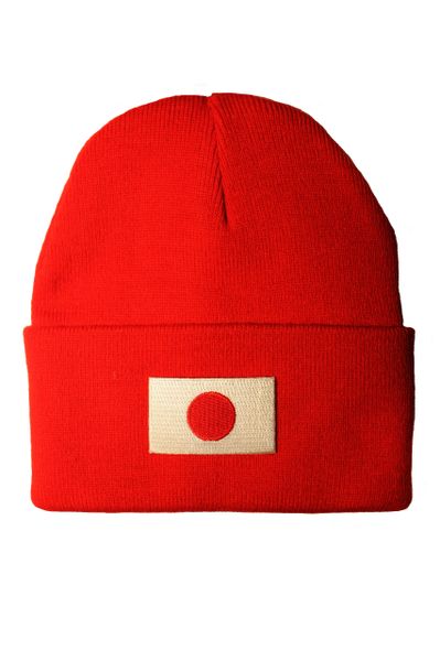 JAPAN Country Flag BRIM Knitted HAT CAP choose your color RED, PINK, BLUE... NEW