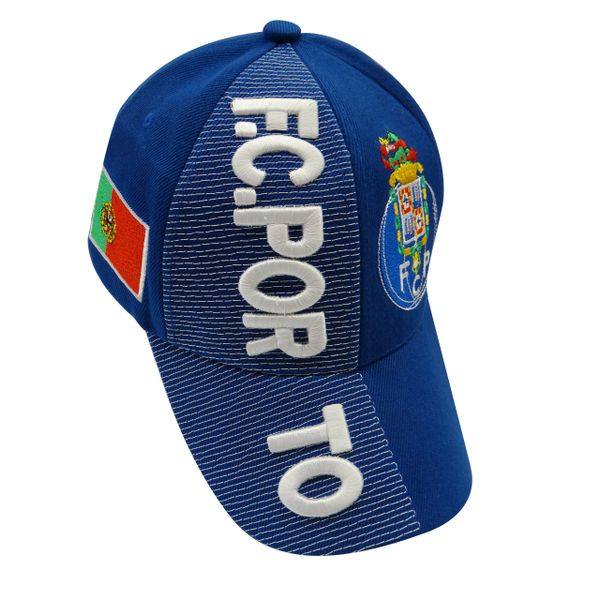 F.C. PORTO BLUE COUNTRY FLAG WITH LOGO FIFA SOCCER WORLD CUP EMBOSSED HAT CAP .. HIGH QUALITY .. NEW