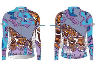 WEATHER COMING IN Ladies long sleeve full zip cycling jersey.