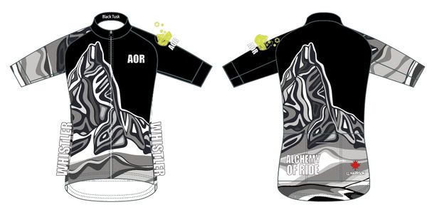Black Tusk Men's Full Zip short sleeve cycling jersey reverse Black version RESTOCKED