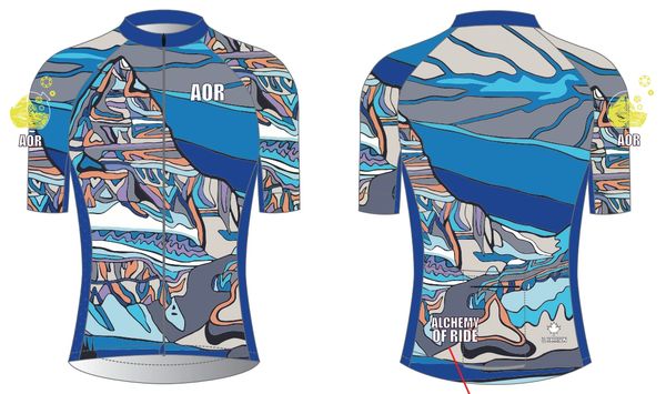 The Sky The Sky (Mt Assiniboine) Ladies full zip short sleeve cycling jersey