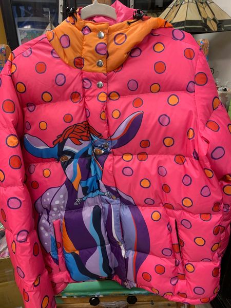LAVENDER LUCY Mens Fit Bubblegum PINK 700 fill down jacket