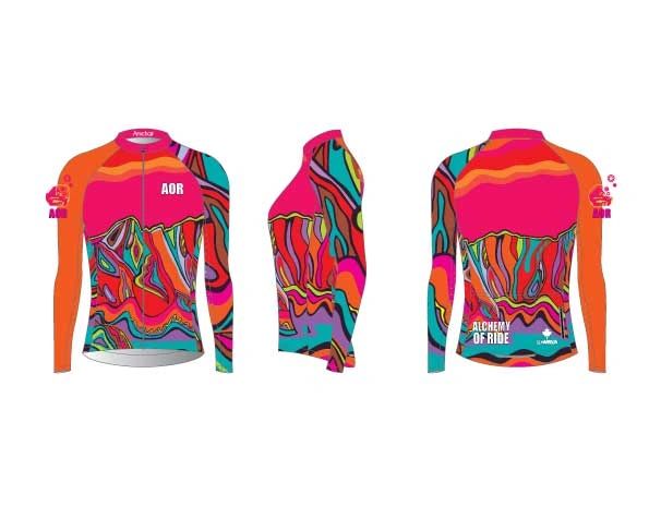 Download Ladies Hot pink and orange ARMCHAIR Rash guard SPF 50 ...
