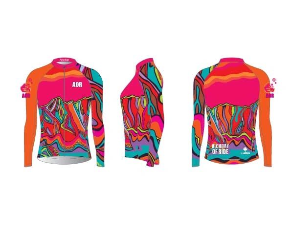 Download Ladies Hot pink and orange ARMCHAIR Rash guard SPF 50 ...