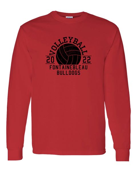 FHS Volleyball Long Sleeve Cotton Shirt (One Color Design)