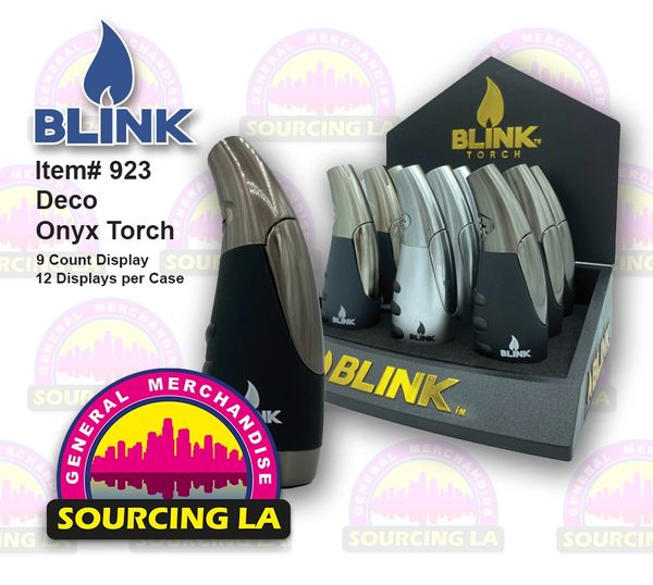 BLINK DECO ONYX / SINGLE FLAME TORCH - 9 CT DISPLAY