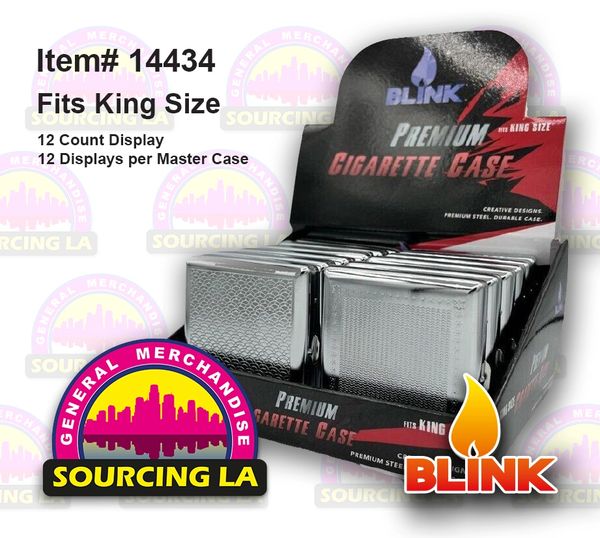 Blink Premium Cigarette Case King Size Premium Steel Case 12 Count