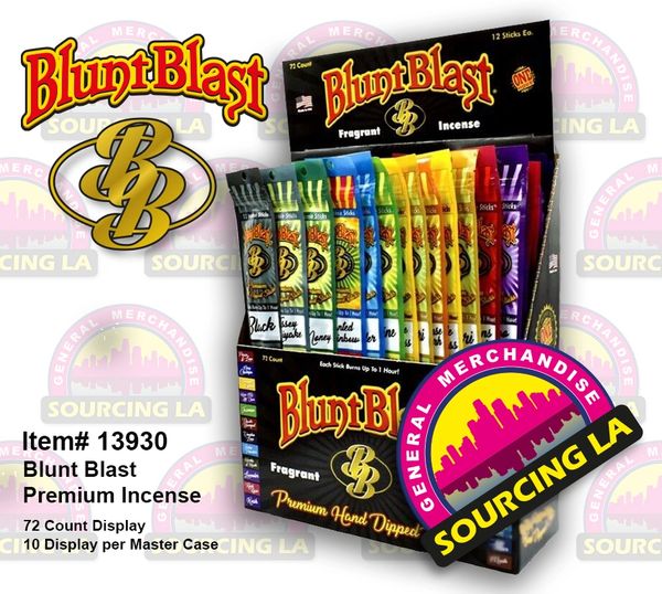 BLUNT BLAST HAND-DIPPED INCENSE 72 POUCHES OF 12 PER/POUCH