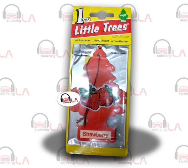 Little Trees Hanging Car and Home Air Freshener, Strawberry(Pack of 24)