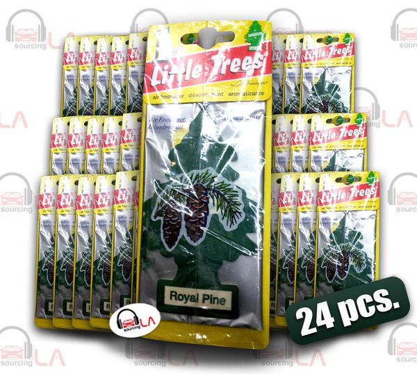 Little Trees Hanging Car and Home Air Freshener, Royal Pine(Pack of 24)