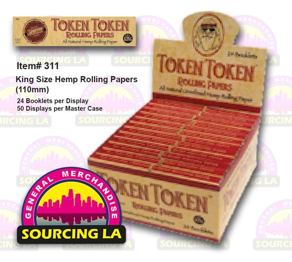 Toke Token KING Size HEMP Rolling Papers (110mm)