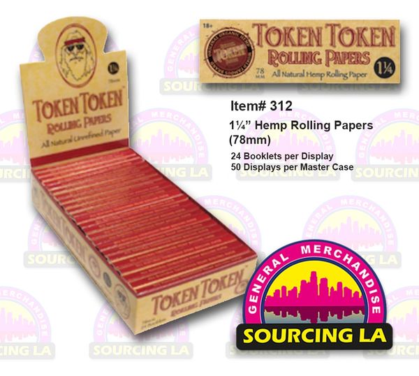 Toke Token 1¼ Hemp Rolling Papers (77mm)