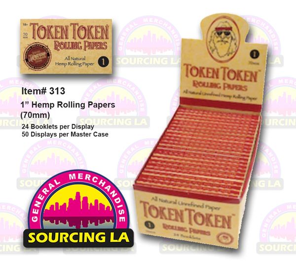 Toke Token 1" Hemp Rolling Papers (70mm)
