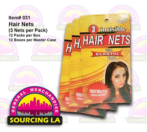 INVISIBLE HAIRNET WITH ELESTIC EDGE 12CT