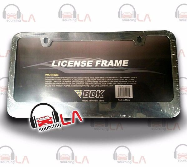 LICENSE PLATE FRAME ACCESSORIES SILVER CHROME