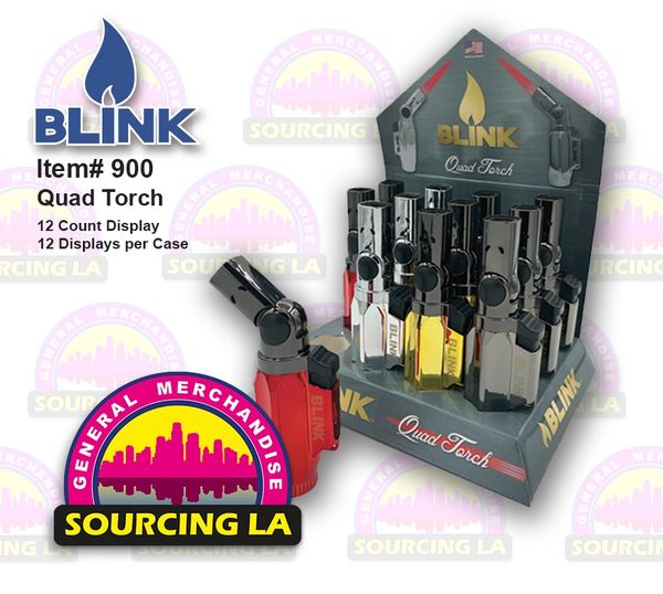 BLINK QUAD TORCH 4 FLAME / 12CT DISPLAY