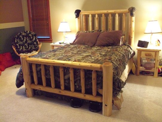 Log Cedar Classic Bed Bedroom Rustic Furniture Twin Full Double Queen King