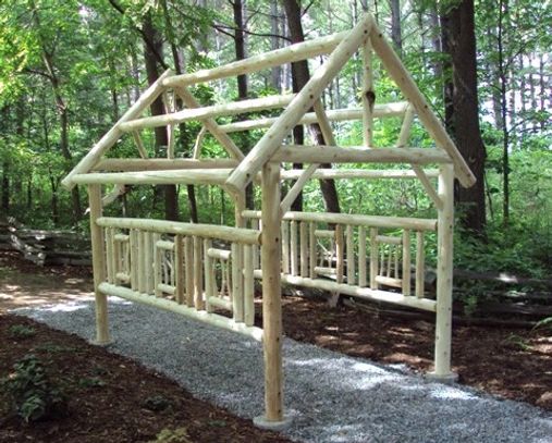 Log Cedar Garden Arbor Trellis Outdoor Rustic Furniture