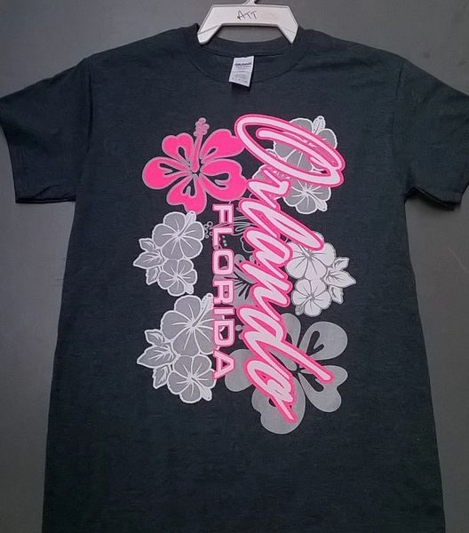 Adult Orlando Pink & Silver Flower T-Shirts