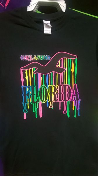 Adult Neon SE Driping Orlando Florida T-Shirts