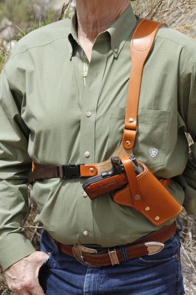 Details about   Sportsman's Chest Holster for Smith & Wesson N Frame Revolvers Brown Leather 