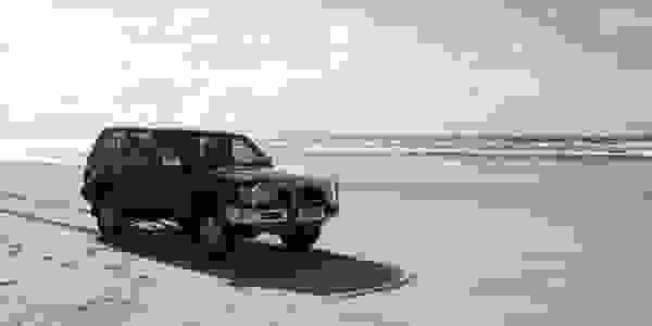 4WD vehicle to transfer walkers around the Fraser Island Great Walk. 