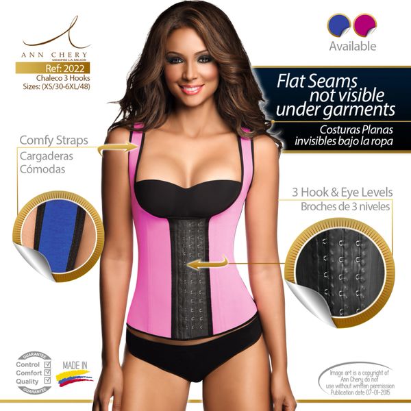 Ann Chery Corset Waist Trainer for Women's Weight Loss - Colombian Waist  Cincher With Straps - 3 Hook Semi Vest Body Shaper, Beige, X-Small :  : Clothing, Shoes & Accessories